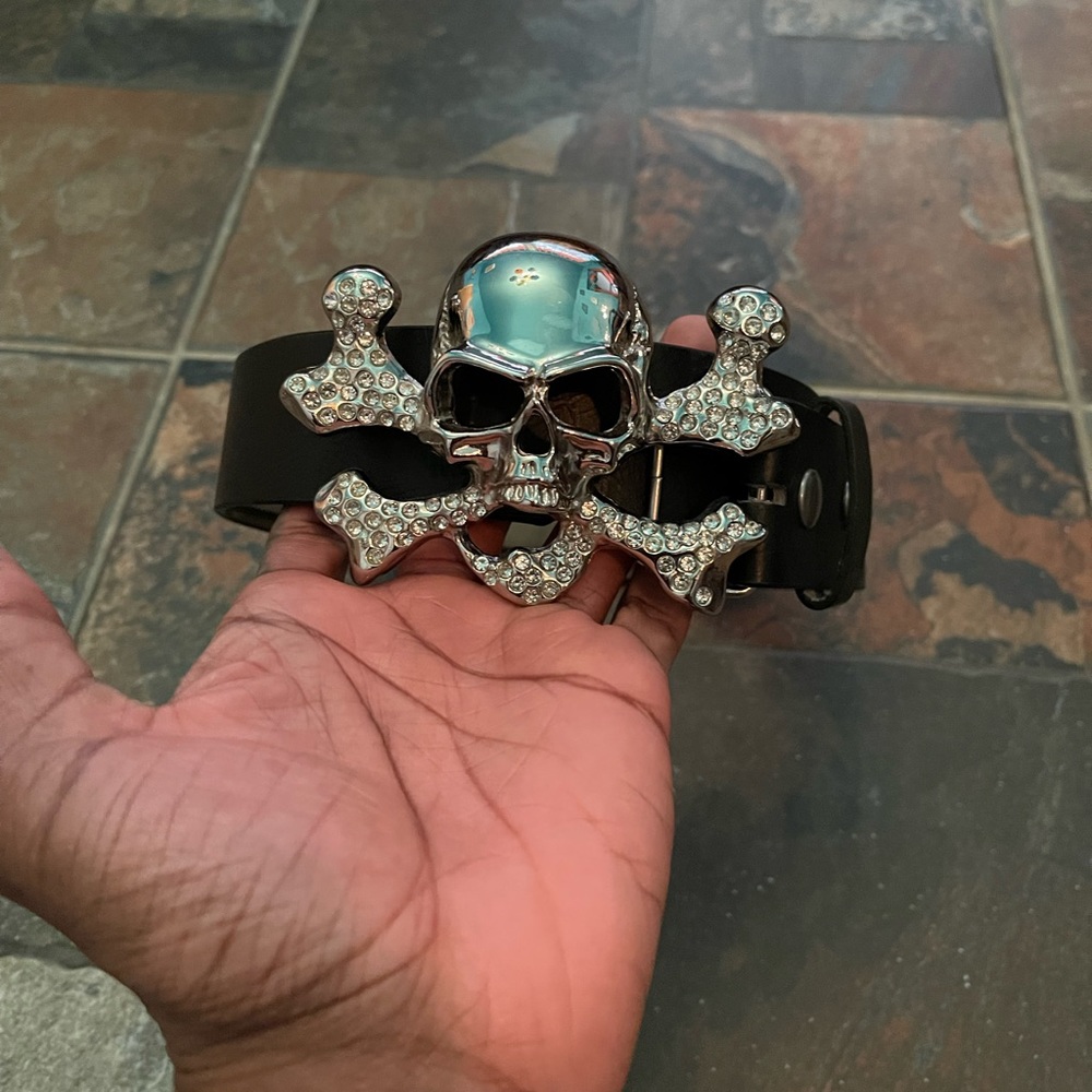 Studded Skull Belt